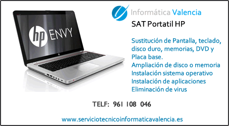 servicio tecnico portatil HP Bocairent