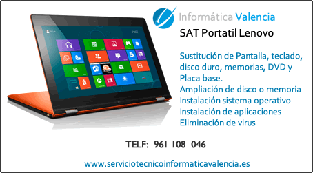 servicio tecnico portatil Lenovo Albalat dels Sorells