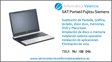 servicio tecnico portatil Fujitsu Siemens Puçol