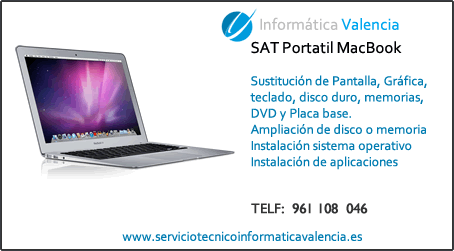 servicio tecnico portatil MacBook Foios
